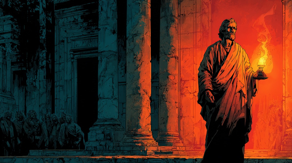John - illustrated Bible scene