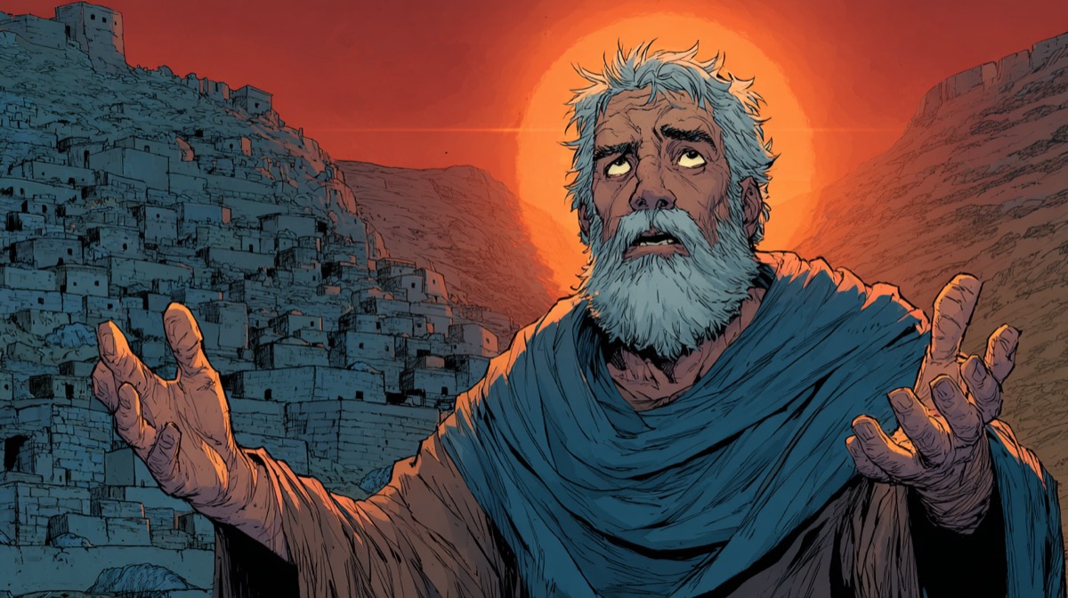 Micah - illustrated Bible scene