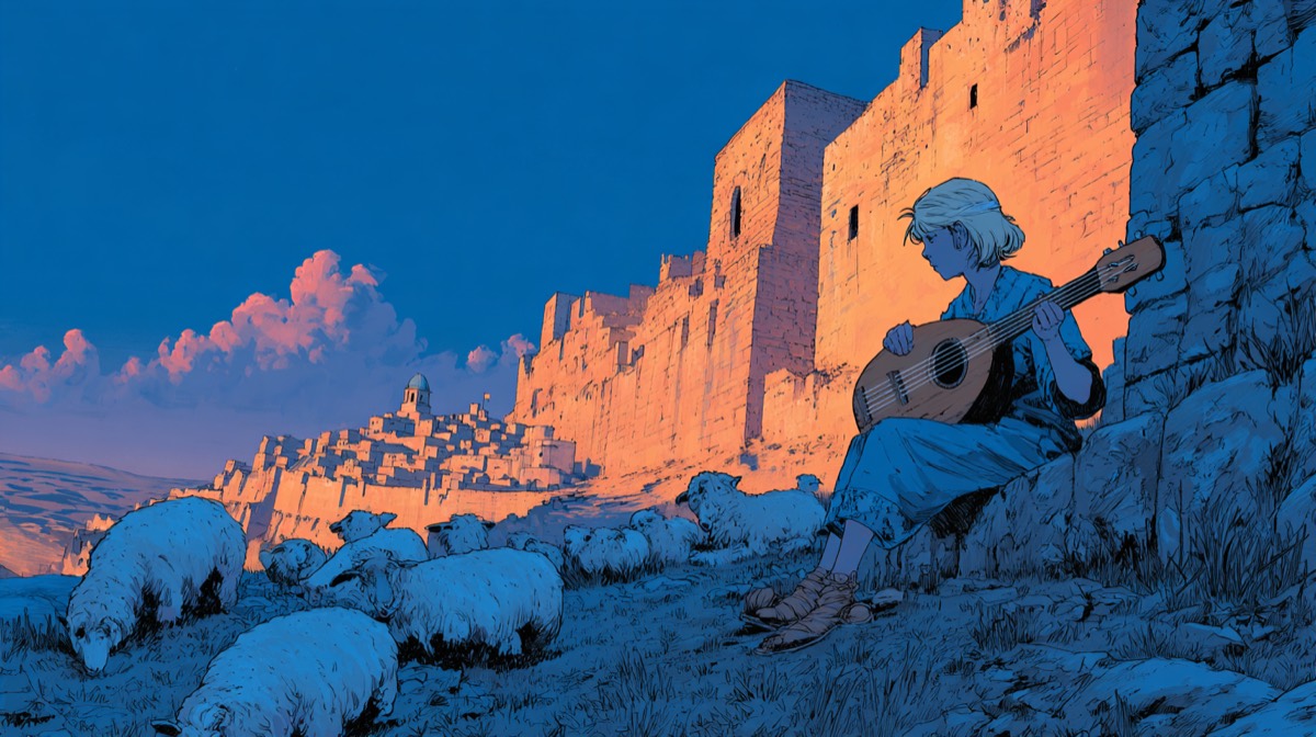 Psalms - illustrated Bible scene