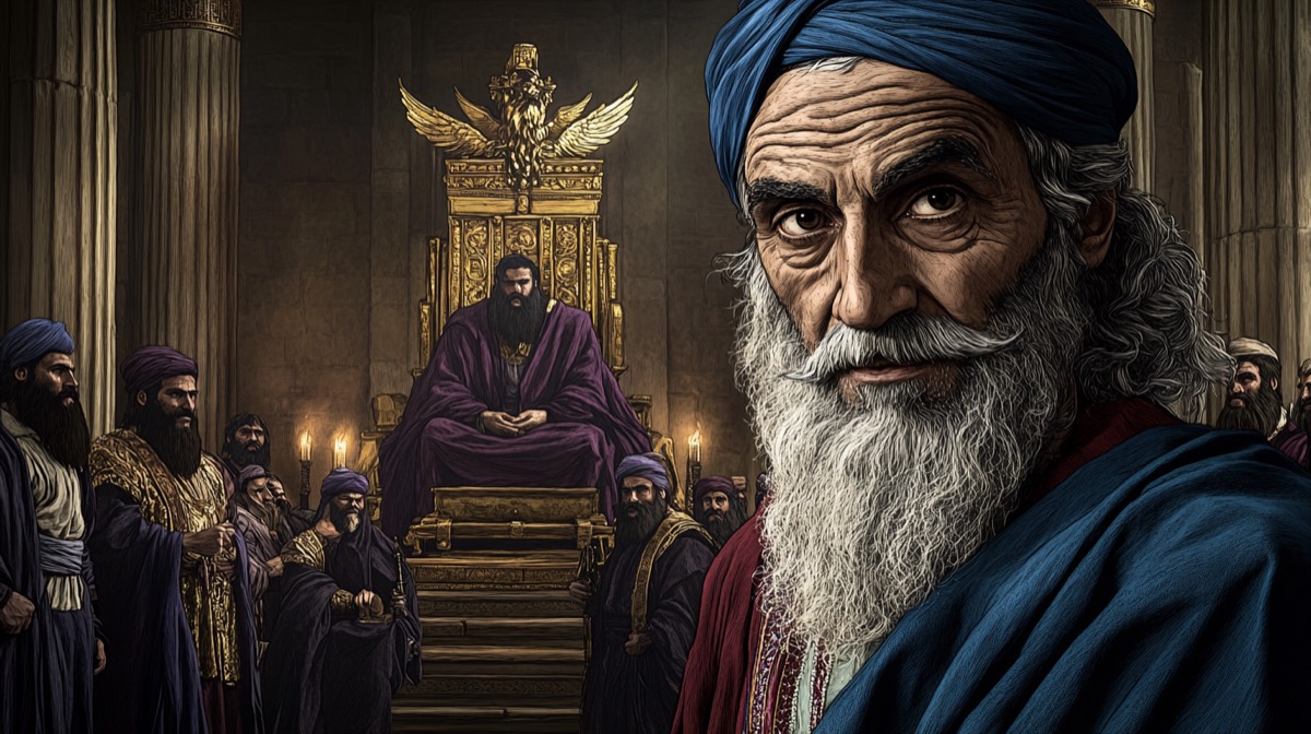 Daniel in the Lions' Den - illustrated Bible scene