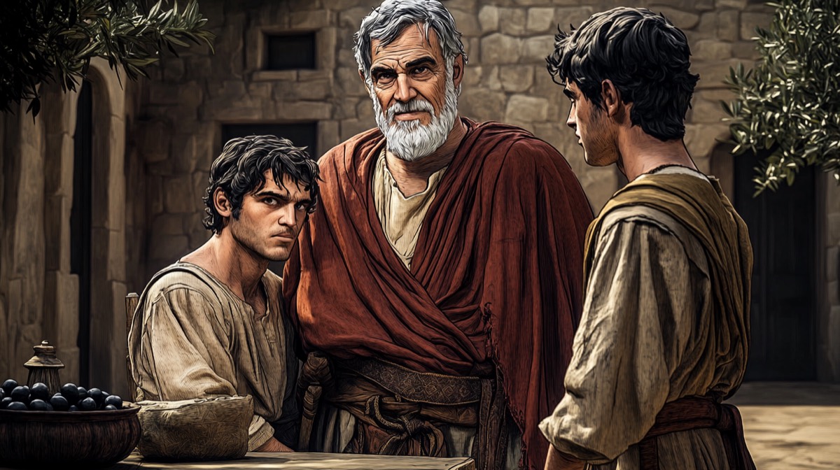 The Prodigal Son - illustrated Bible scene